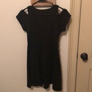 Cold shoulder flared LBD